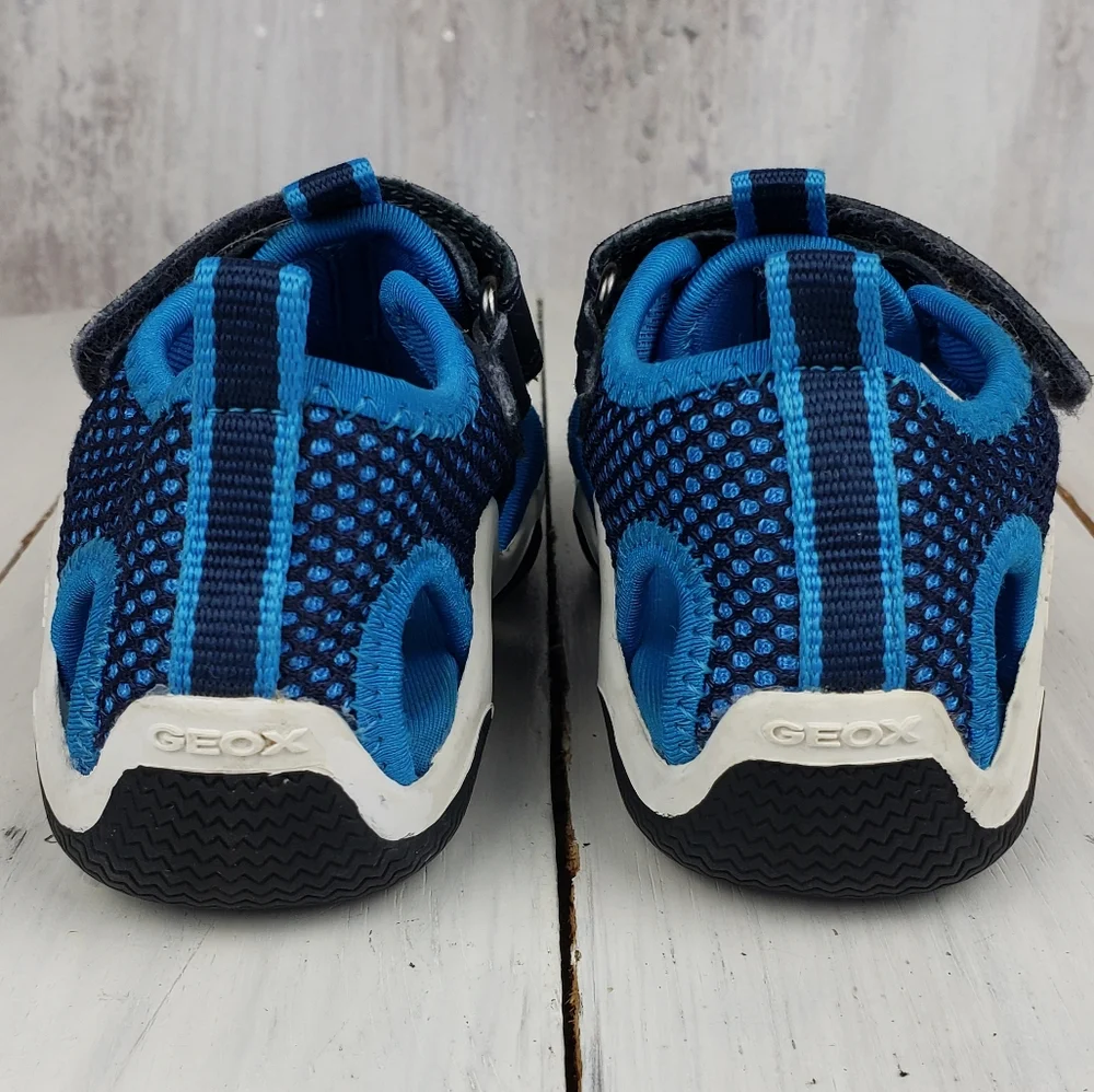 Geox Blue and Navy Kids' Mesh Sandal Sneakers